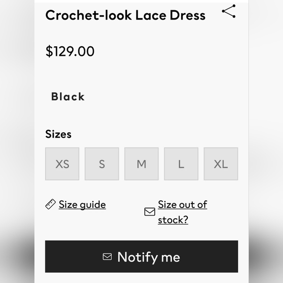 NWT-Holiday LACE H&M Bodycon Crochet Maxi Party Dress Sexy Sheer - Picture 4 of 10